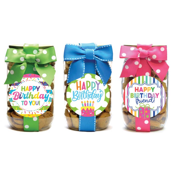 Cookie Jars - Birthday Asst #3 - Pint for wholesale by Oh, Sugar!