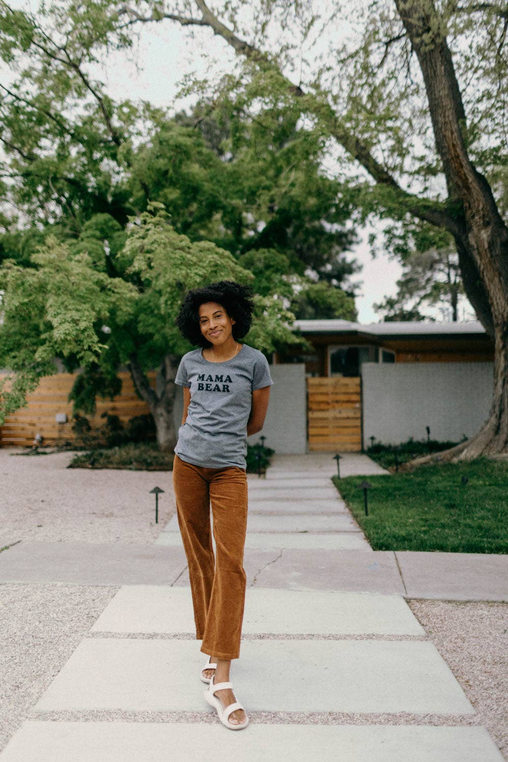 The Bee & The Fox - Wholesale Screen Printed T-Shirt - Women's - Mama Bear (Grey) *SALE* | Graphic T-shirt1