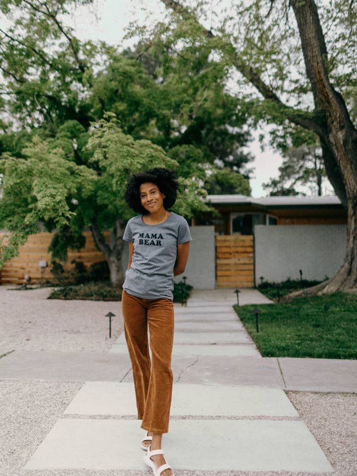 The Bee & The Fox - Wholesale Screen Printed T-Shirt - Women's - Mama Bear (Grey) *SALE* | Graphic T-shirt1