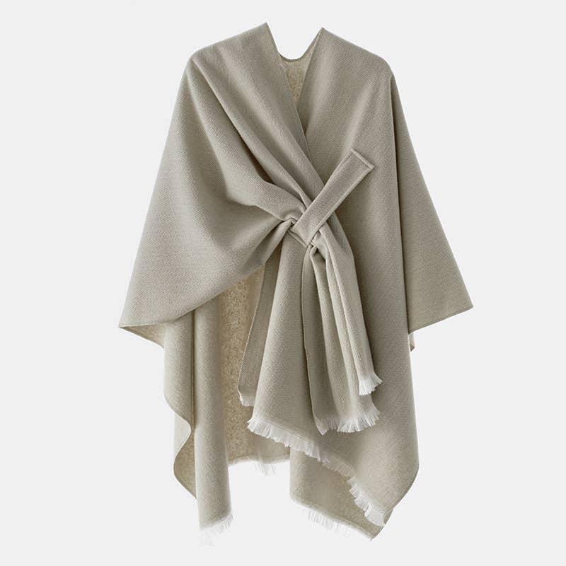 Rosa Clothing - Wholesale Wrap - Women's - asymmetrical plain chilly ruana7