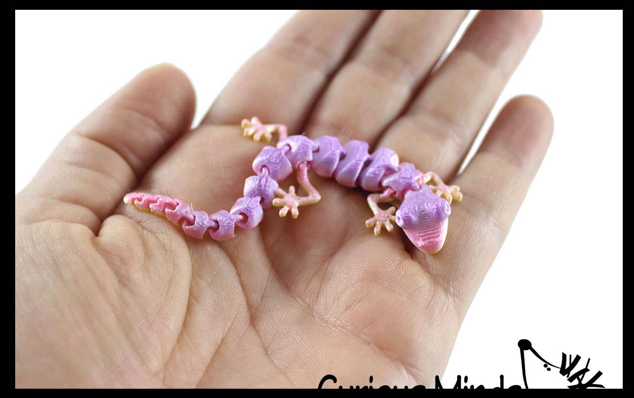 Curious Minds Toys - Wholesale Fidget Toy - Kids - 1 - Tiny 3D Printed Mini Gecko Lizard Wiggle Articulated Joi1