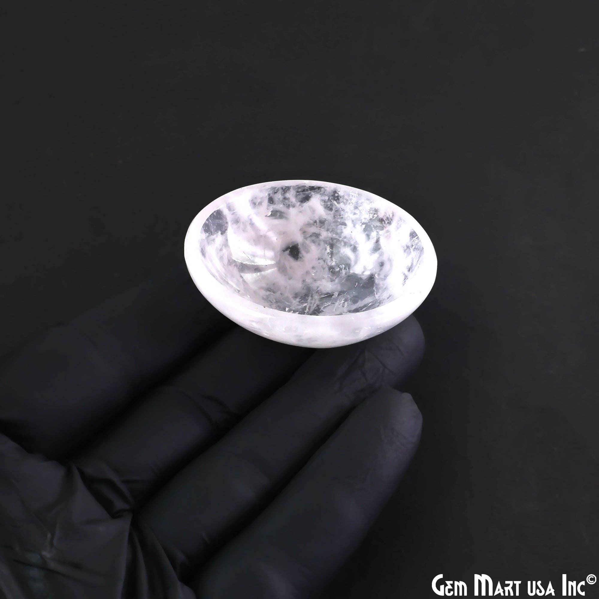 GemMartUSA – wholesale Decorative plate/dish/bowl – Natural Rose Quartz Mini Carved Gemstone Bowl Cup 2 inch4