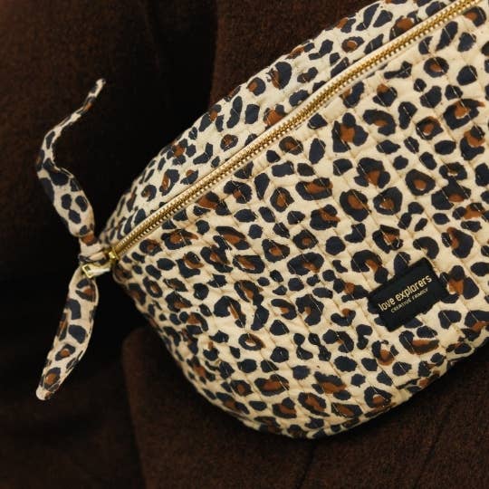 Love Explorers - Wholesale Belt Bag - Women's - Banana bag - beige leopard9