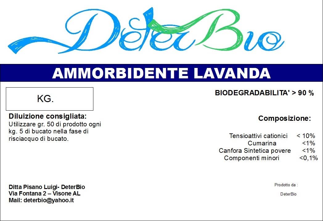 Deterbio – Großhandel Flüssigwaschmittel – DUFTENDER FLÜSSIGER WÄSCHEWEICHSPÜLER KG/LT 257