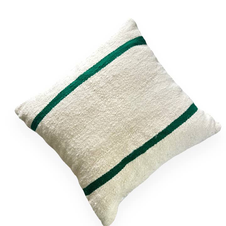 SOUK in the CITY - Wholesale Throw/Decorative Pillow - ATLAS GREEN Striped Cushion Collection6