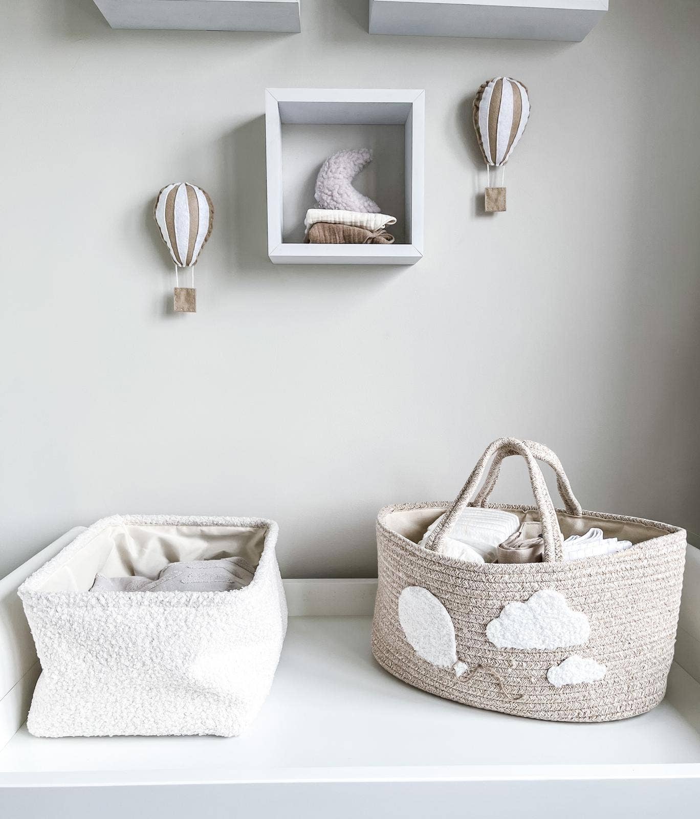 Louchie Baby - Wholesale Diaper Caddy - Baby - Boucle Balloon Nappy Caddy1