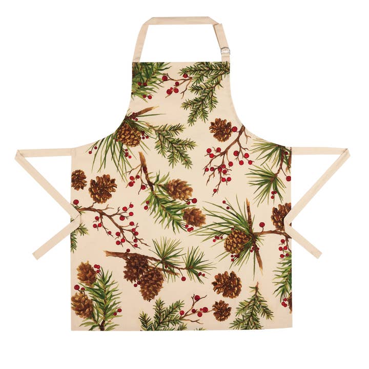 Berries & Pine Apron - Sally Eckman Roberts for wholesale by Peking Handicraft
