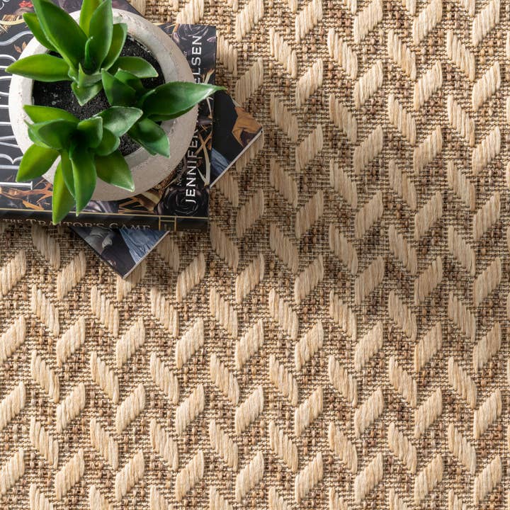 nuLOOM - Wholesale Area Rug - Camryn Herringbone Indoor/Outdoor Area Rug4