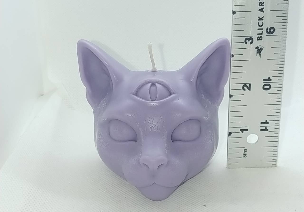 Twisted Candle Company - Wholesale Novelty Candle - 3rd eyed mystical cat head3