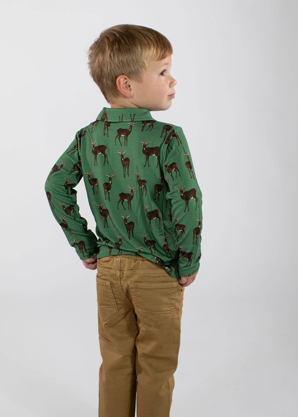 Goosies - Wholesale Shirt - Kids - Deer - LS Polo Shirt (Low Stock Discount) 1