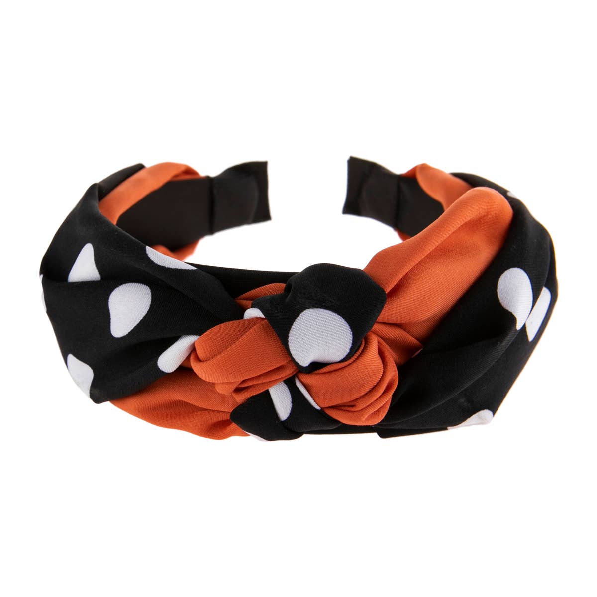 MYS Wholesale Inc - Wholesale Fashion Headband - Women's - Two Tone Polka Dots Knotted Fabric Headband2