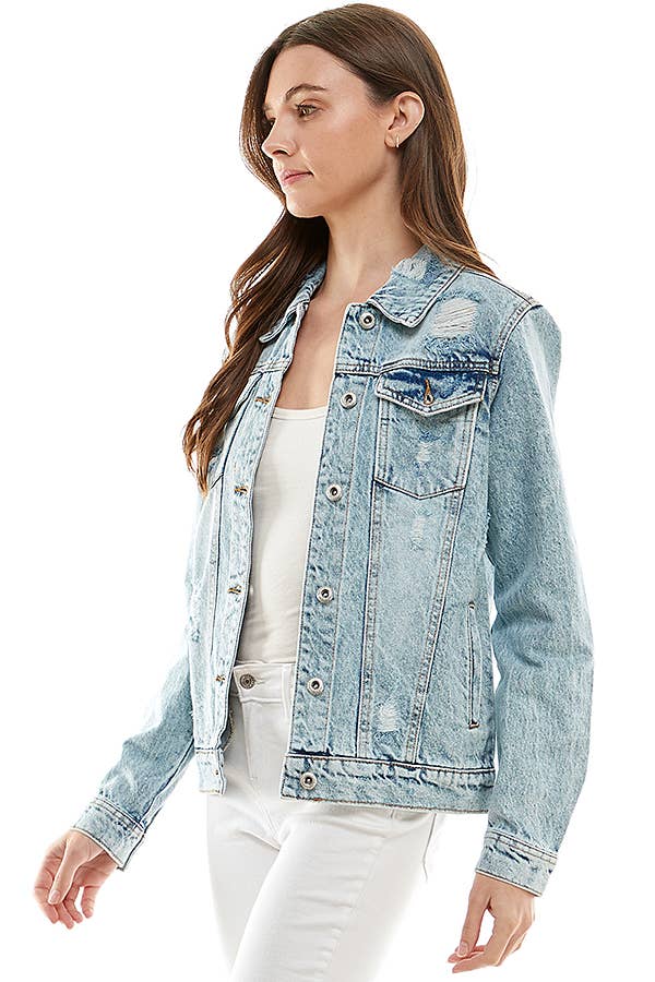 patrol jeans - Wholesale Denim Jacket - Women's - Ladies Denim Jacket with Distressed8