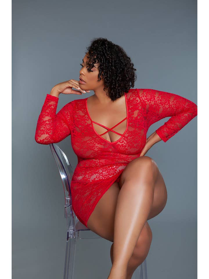 BeWicked - Wholesale Chemise - Women's - 2247P Lynn Lace Chemise