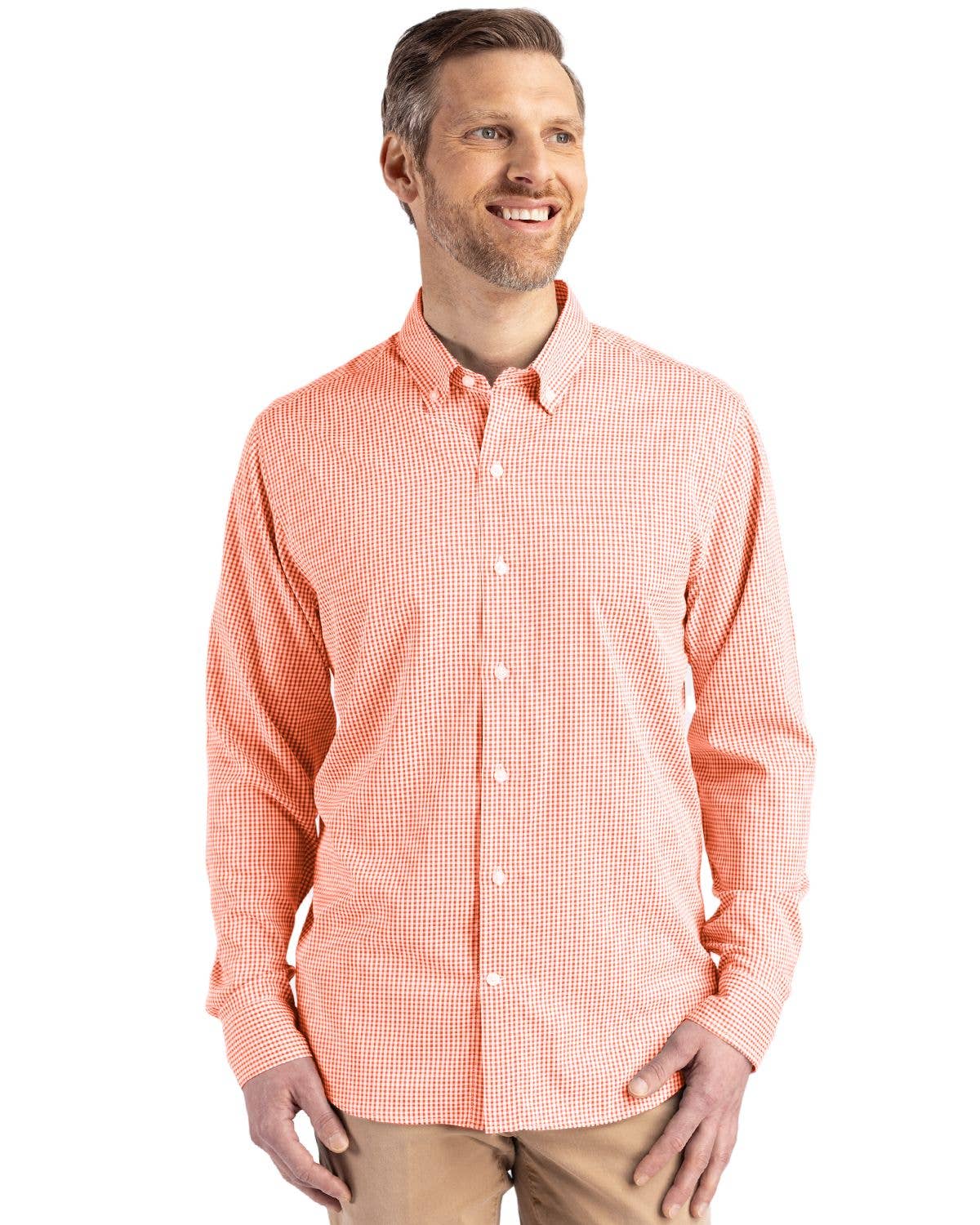 Cutter & Buck - Wholesale Button Down Shirt - Men's - Cutter & Buck Skyline Gingham Mens Big & Tall Dress Shirt27