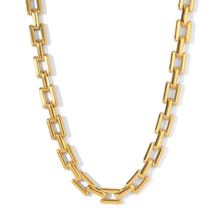 Bloo and Ro – Engroshandel Led/kæde halskæde – Sexy Babe Cuban Link Chain guld halskæde5