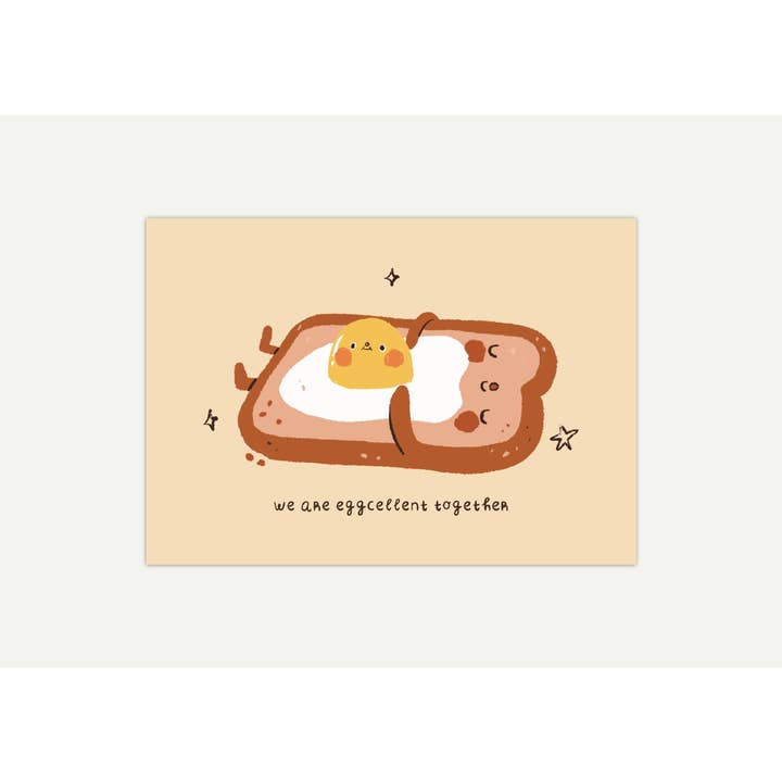 Eggcellent / Funny Greeting cards / postcard kawaii for wholesale by Bloemkolie