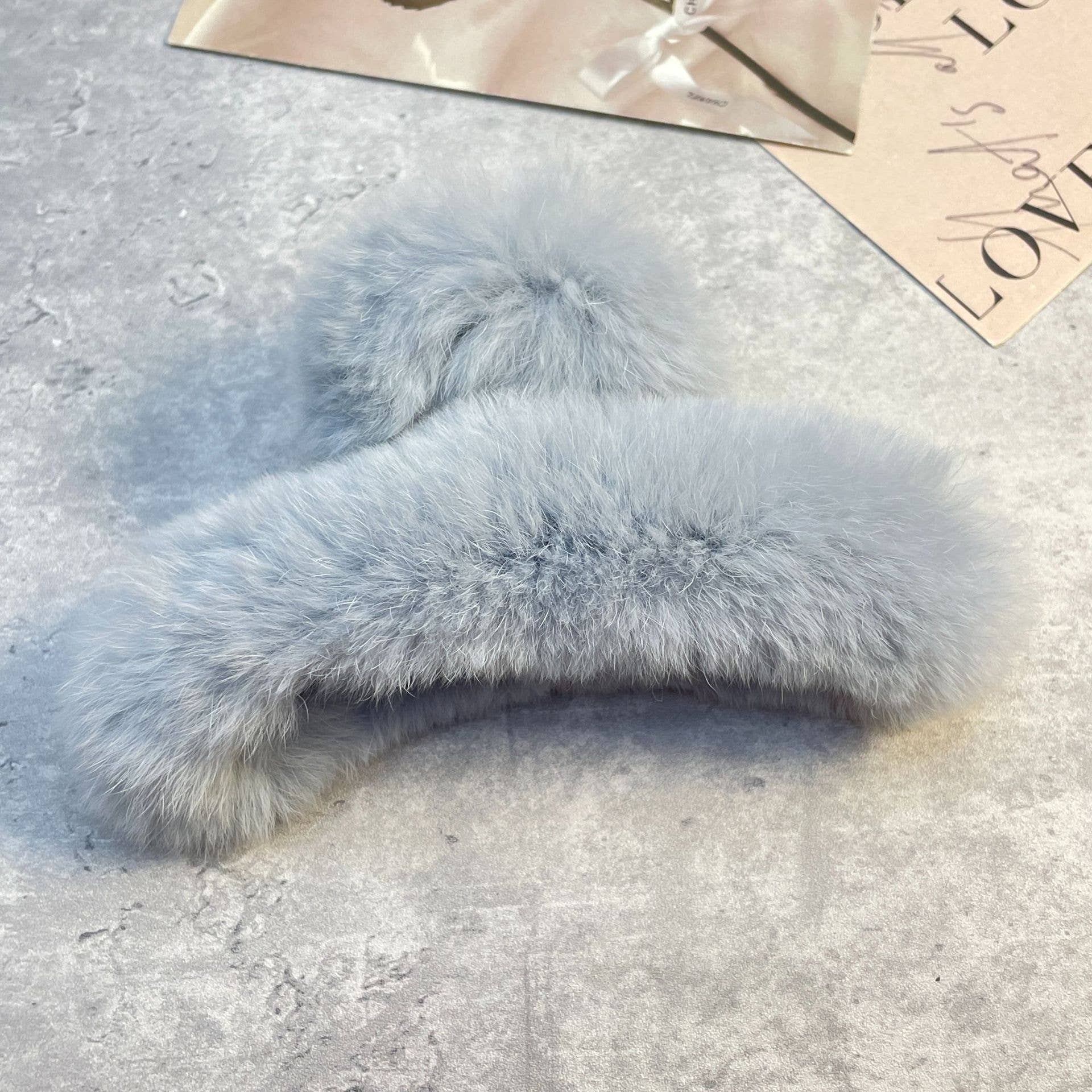 ACCITY - Wholesale Hair Clip - Women's - Rex Rabbit Fur Claws - Elegant Mixed Color Clips_CWASC159133