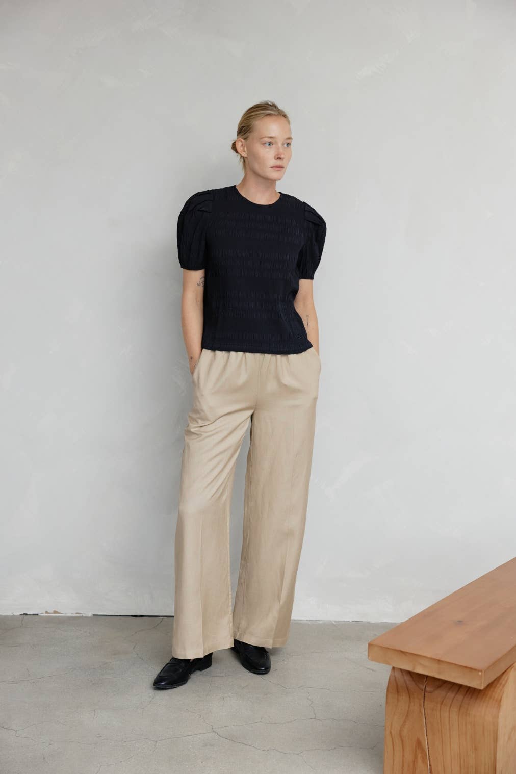 MOD REF - Wholesale Blouse - Women's - The Celia Top | Textured Puff Sleeve Top19