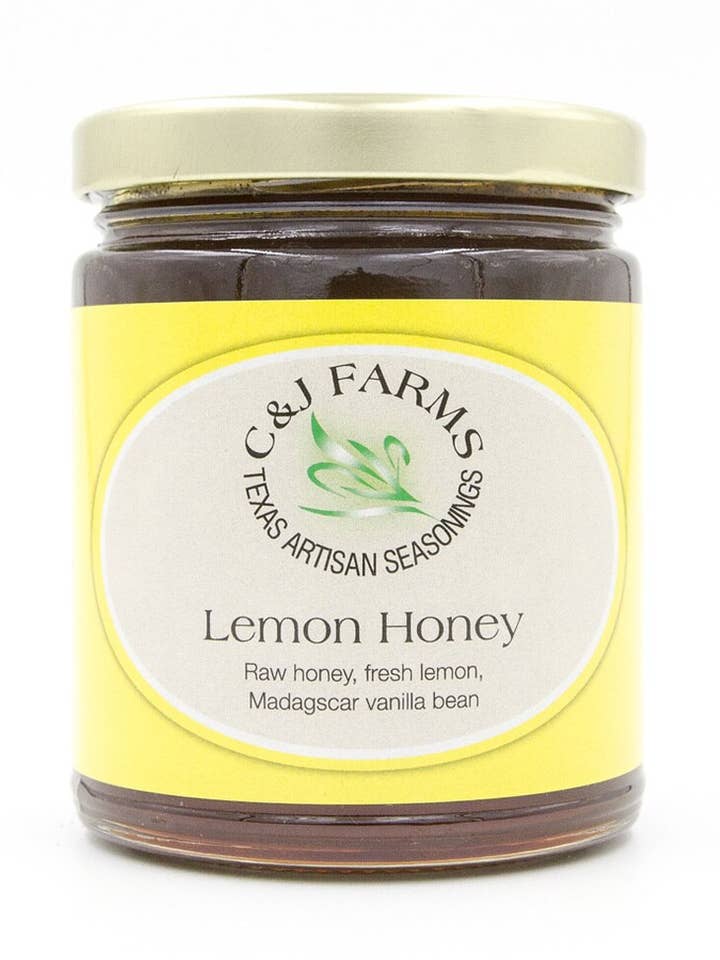 Miel cru infusé au citron et aux haricots de vanille pour la vente par C & J Farms