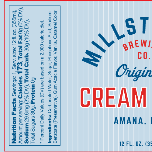 Millstream - Wholesale Soda/Carbonated Drink - Cream Soda2