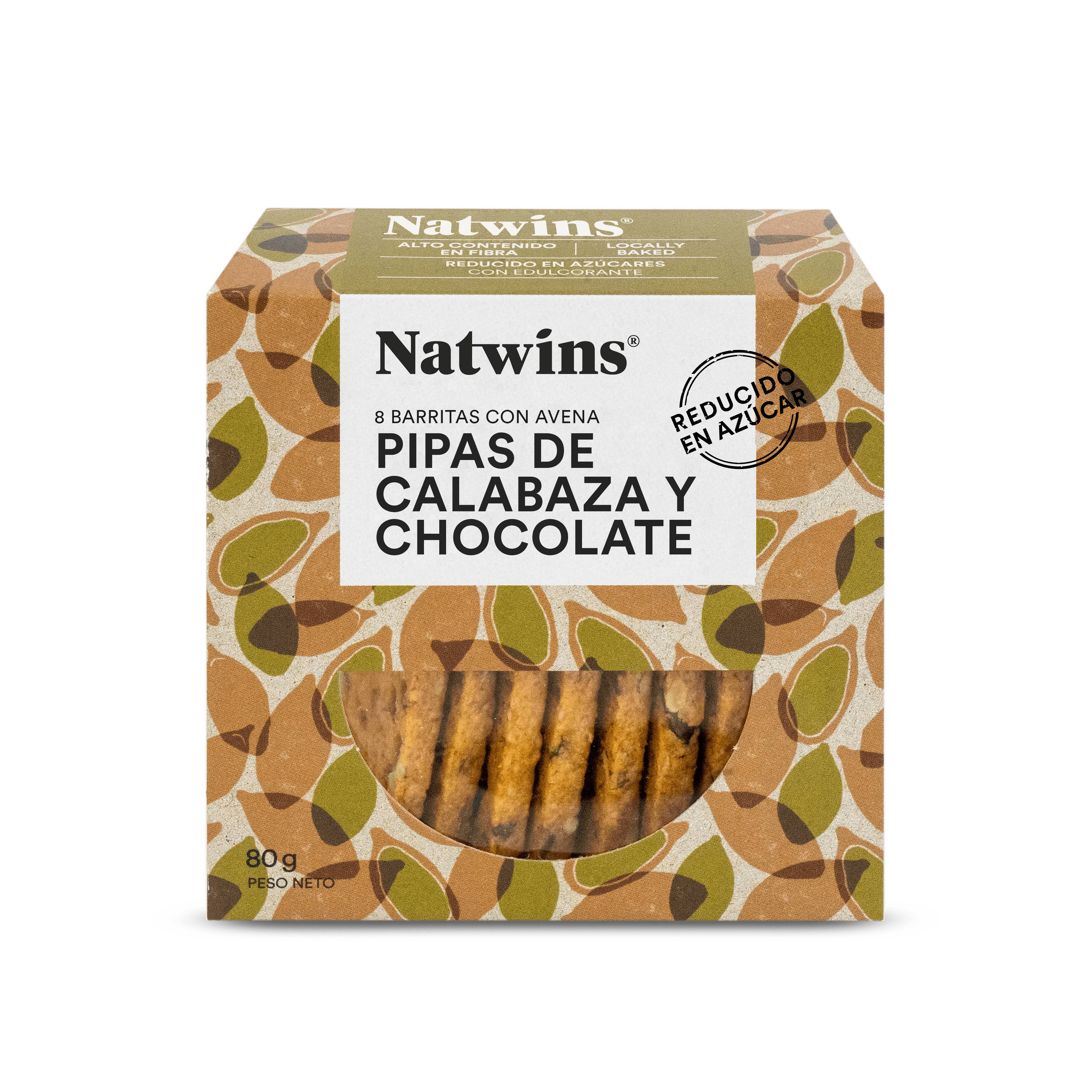Gourmandise - Wholesale Cookie - Pumpkin seeds and chocolate oat cookies Natwins 80 gr.