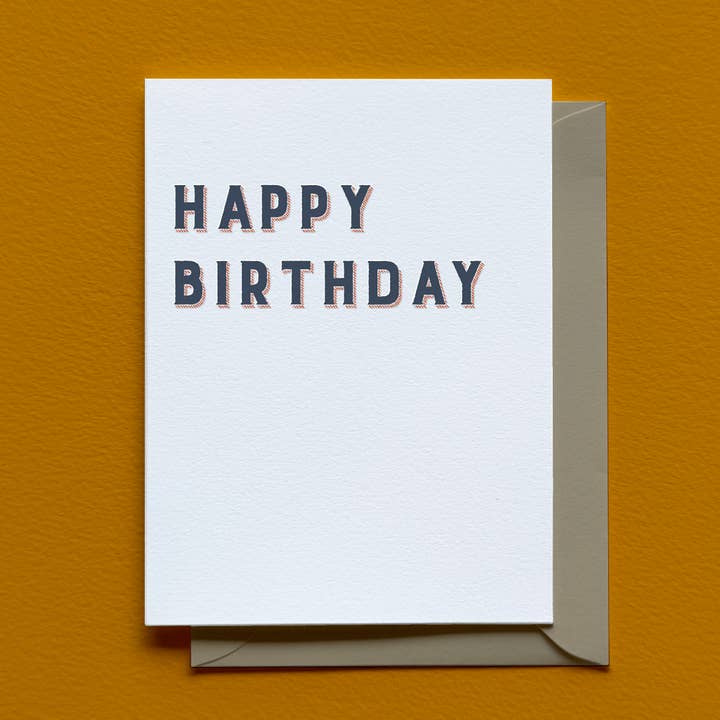 Carte d'anniversaire avec ombre portée pour la vente par Laughing Owl Press Co.
