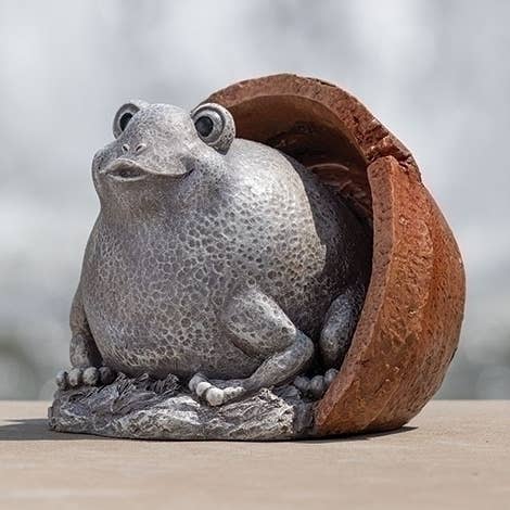 Frog in Pot Statue, Pudgy Pals for wholesale by Roman