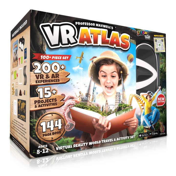 Professor Maxwell's Virtual Reality World Travel Activity Kit - VR Atlas for wholesale by Abacus Brands, Inc.