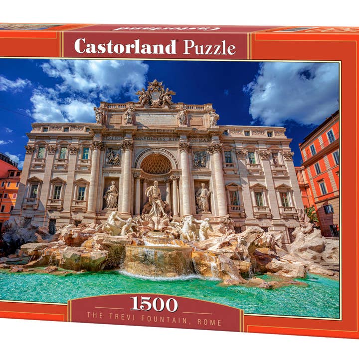 1500 Piece Jigsaw Puzzle, The Trevi Fountain, Rome, Italy, Baroque style, Travel puzzle, Italian architecture, Adult Puzzle, Castorland C-152230-2 for wholesale by CASTORLAND by Bridge Toys