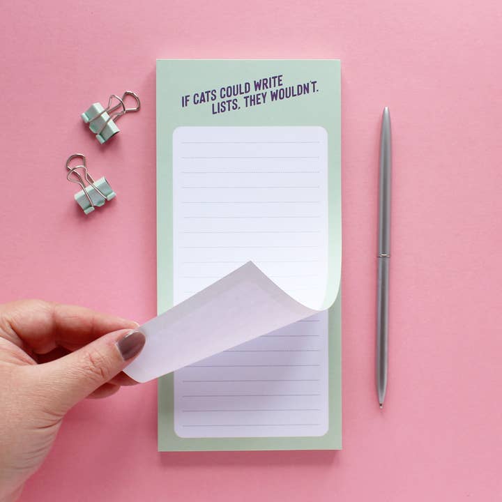 Purple Tree Designs - Wholesale Notepad - If Cats Could DL Lined Notepad, 75 Tear-off Pages1