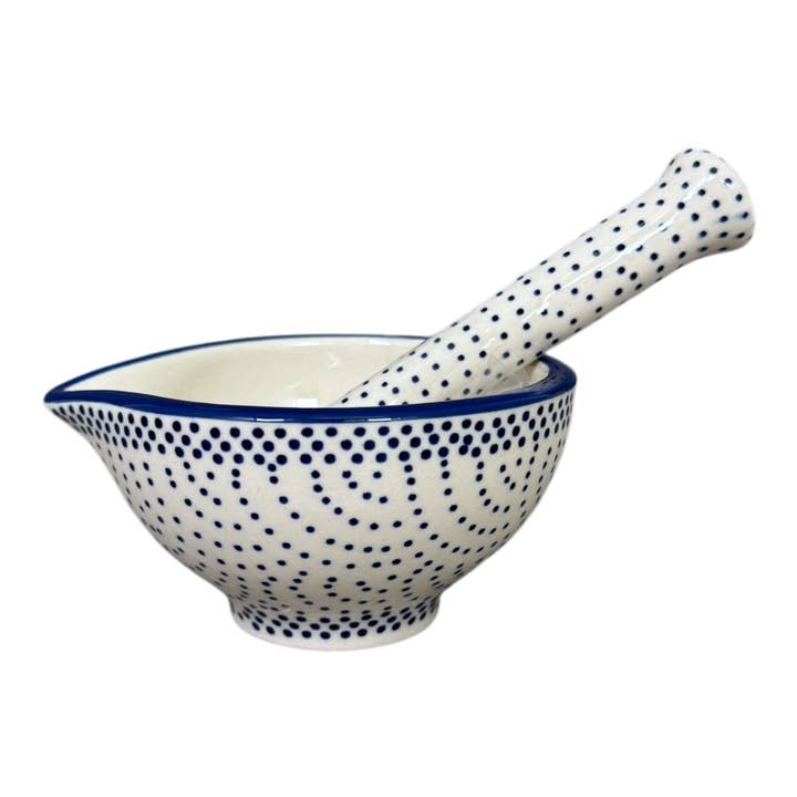 Mortar & Pestle Set in "Misty Blue" by Manufaktura | M0689U-61A for wholesale by Polish Pottery Outlet