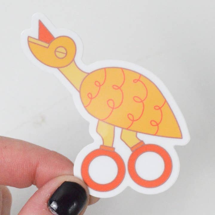 Ducky Swan Scissors Sticker for wholesale by Make & Mend