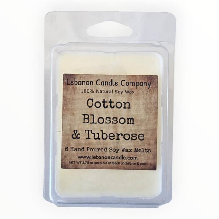 Cotton Blossom & Tuberose Wax Melt for wholesale by Lebanon Candle Company