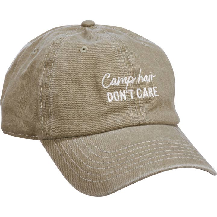 Camp Hair Don't Care Baseball Cap for wholesale by Primitives by Kathy