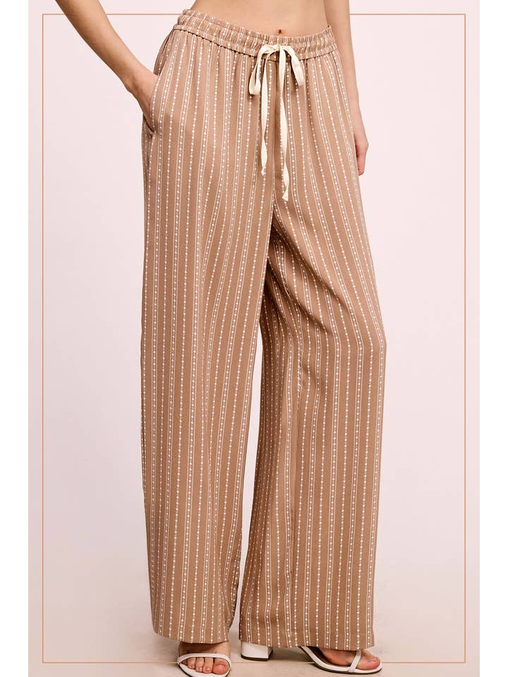 La Miel – Calças - Mulher por atacado – JDP4228-Calças de Design Padronizado de Corte Descontraído Com Bolsos18