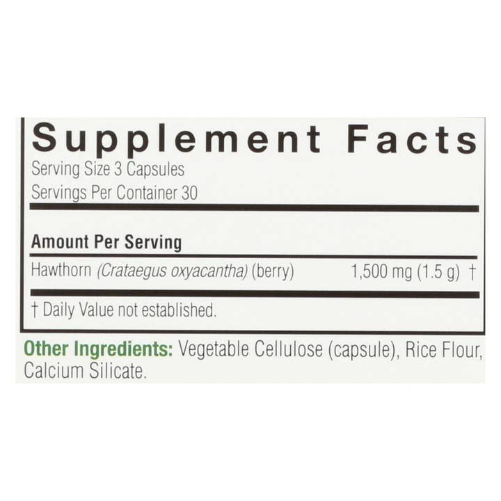 Everyday Supply Co - Wholesale Oral Supplement/Vitamin - Nature's Answer - Hawthorn Berry - 90 Vegetarian Capsules2