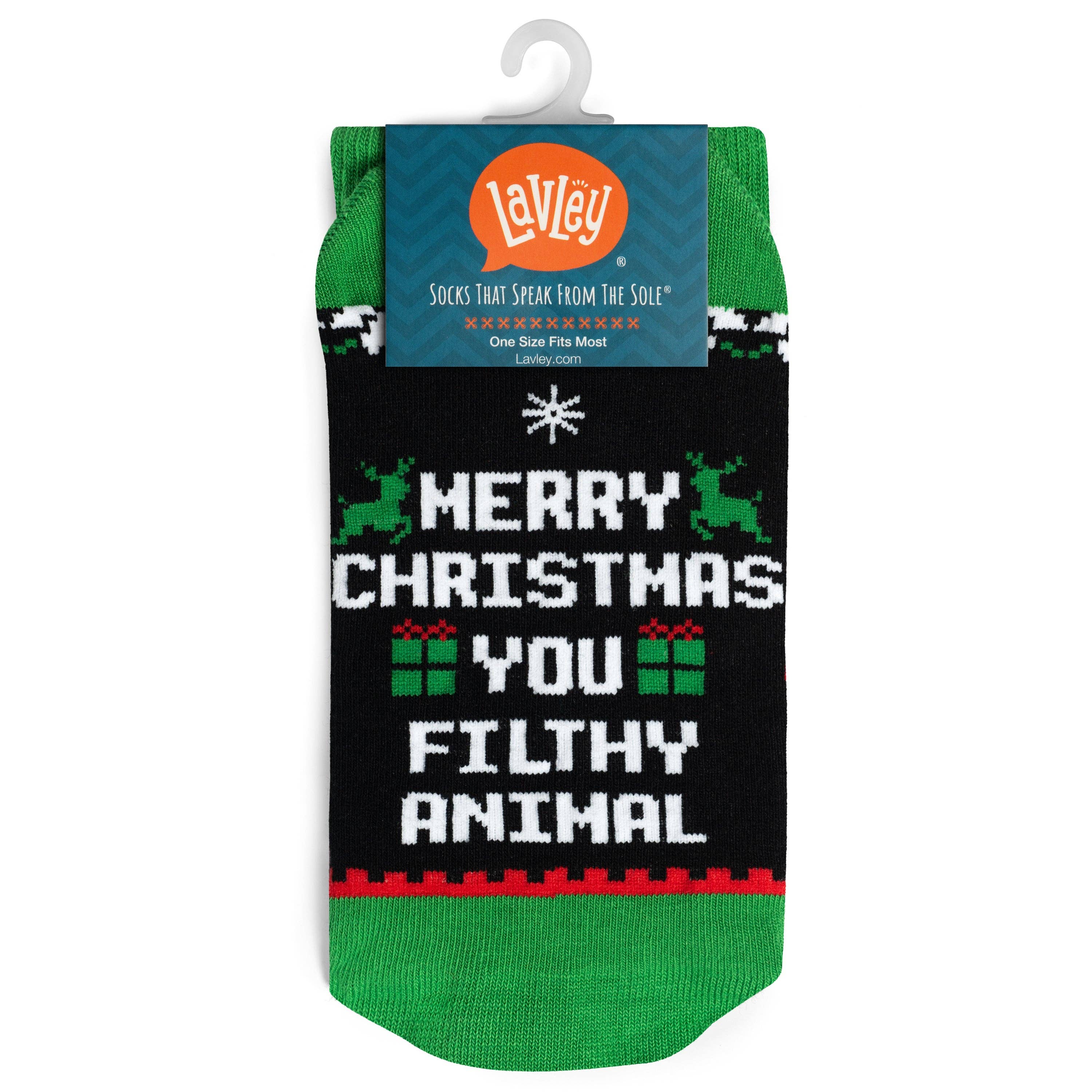 Lavley - Wholesale Socks - Unisex - Merry Christmas You Filthy Animal Socks1