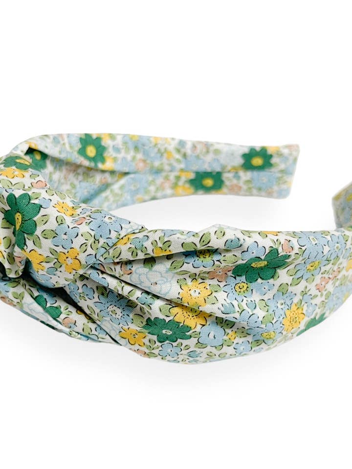 Delicata fascia per capelli verde con motivo floreale, confezione da 3 per la vendita all'ingrosso da parte di The Sandy Pearls