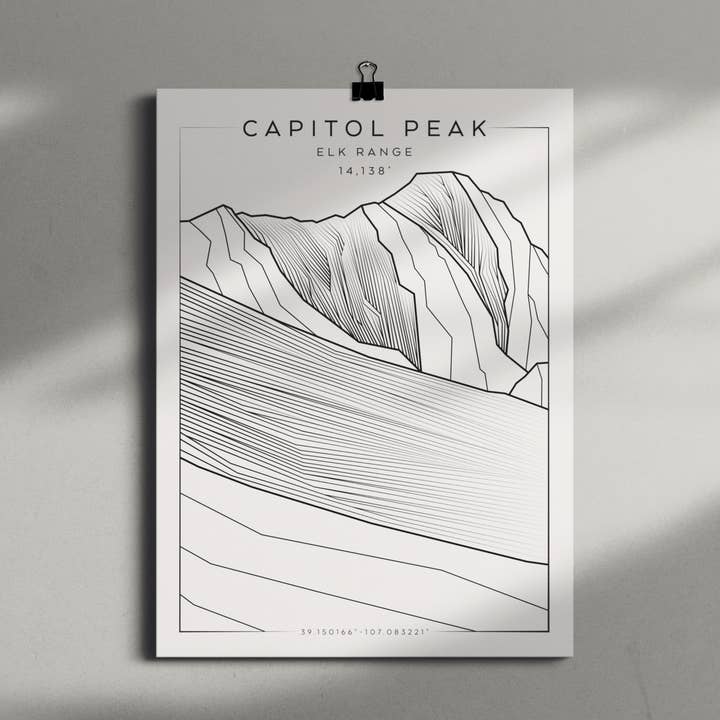 Capitol Peak 9x12 Poster for wholesale by The Elevated Line LLC