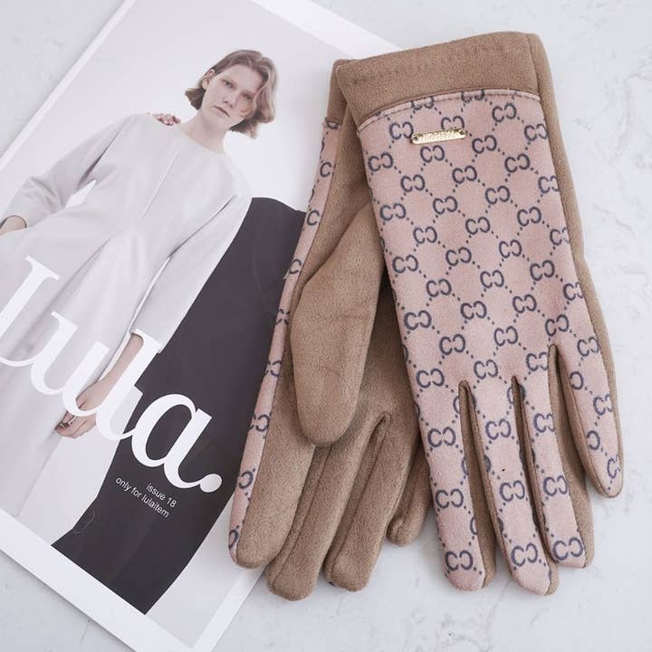 MONOGRAM PATROON WINTERHANDSCHOENEN, AG 200 voor wholesale door JOIA ACCESSORIES