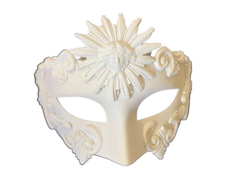 KBW Global Corp. - Wholesale Costume - Unisex - White Warrior Half Face Mask