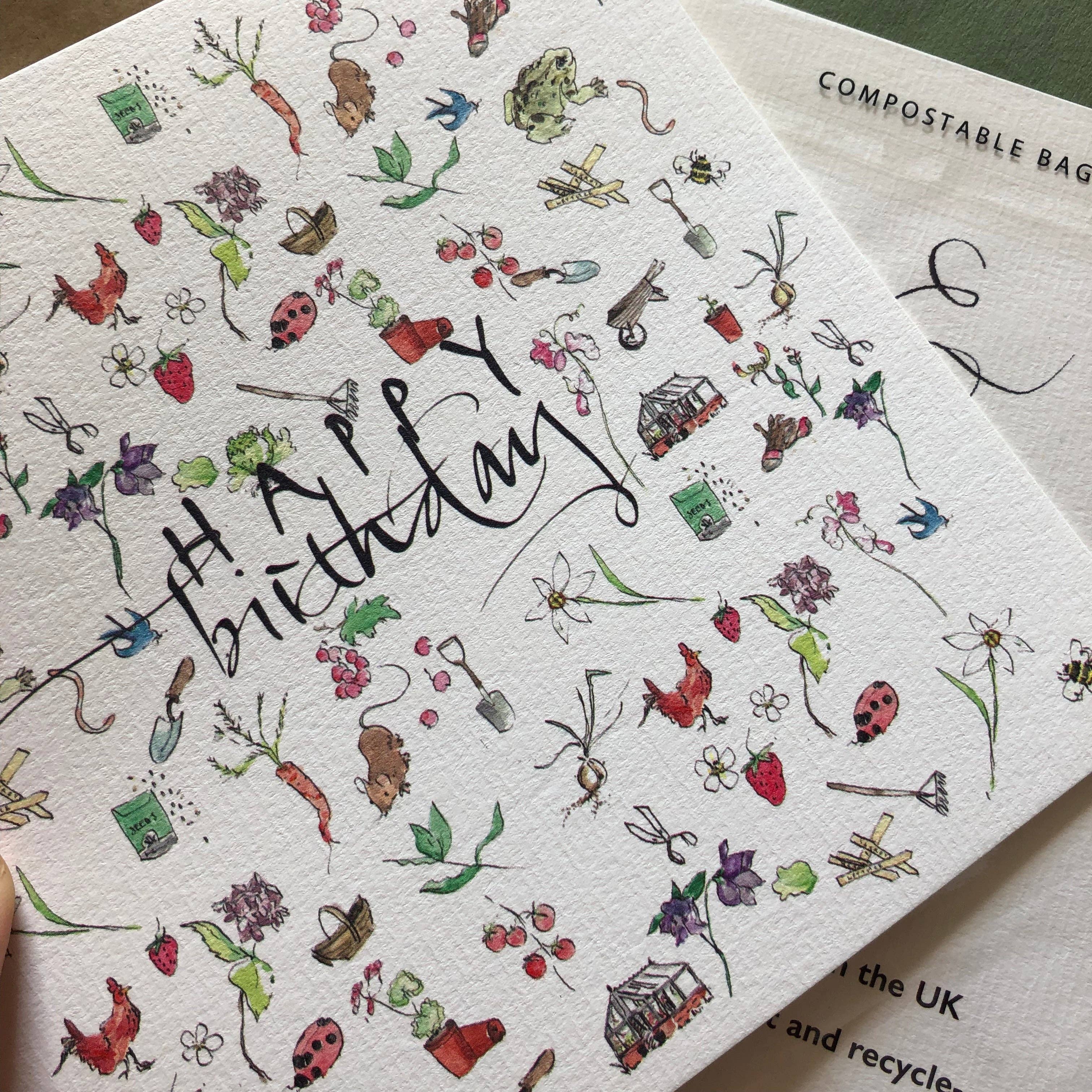 Edinburgh Letters – wholesale Birthday card – Gardener's Happy Birthday Card3