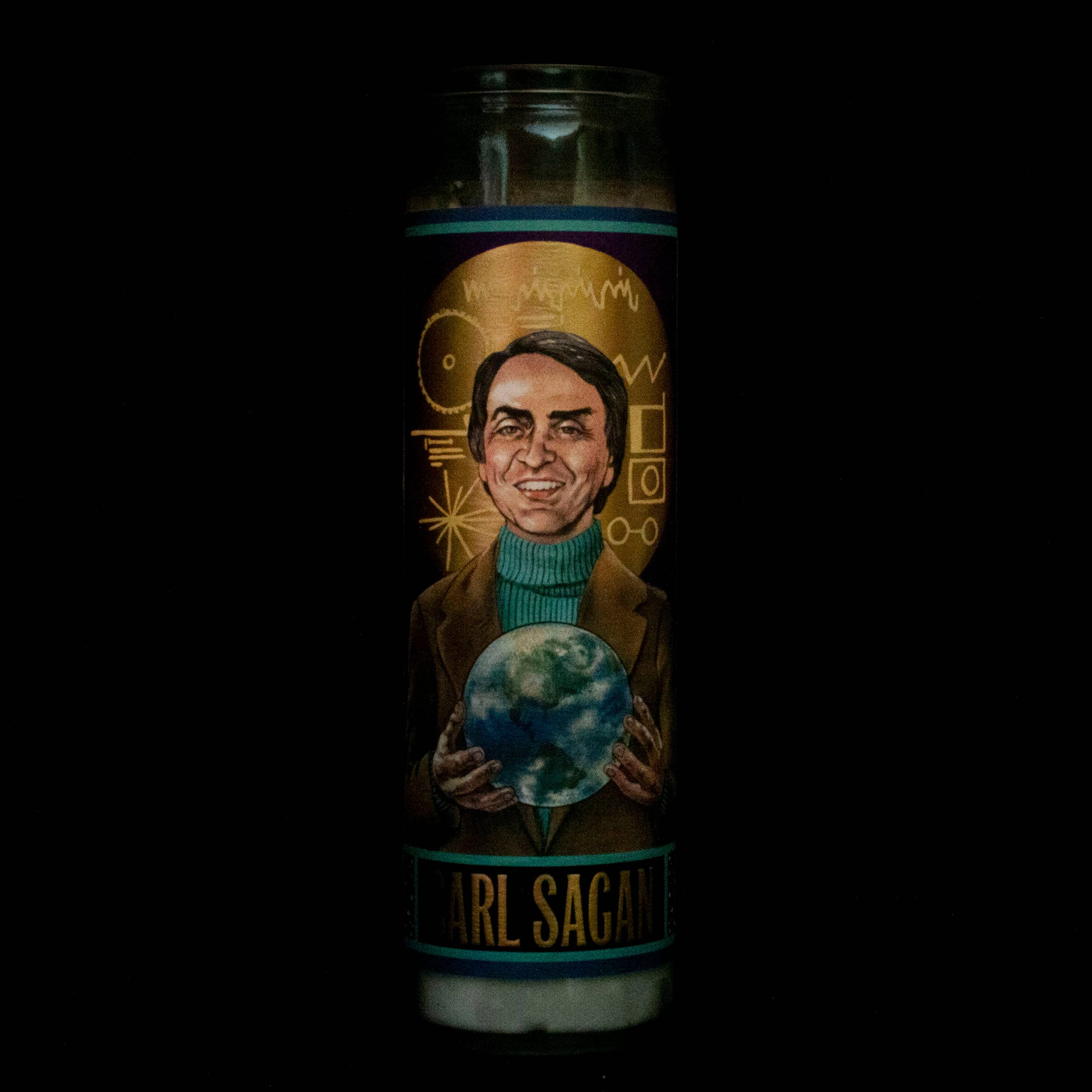 Unemployed Philosophers Guild - Wholesale Jar/Filled Candle - Carl Sagan Secular Saint Candle3