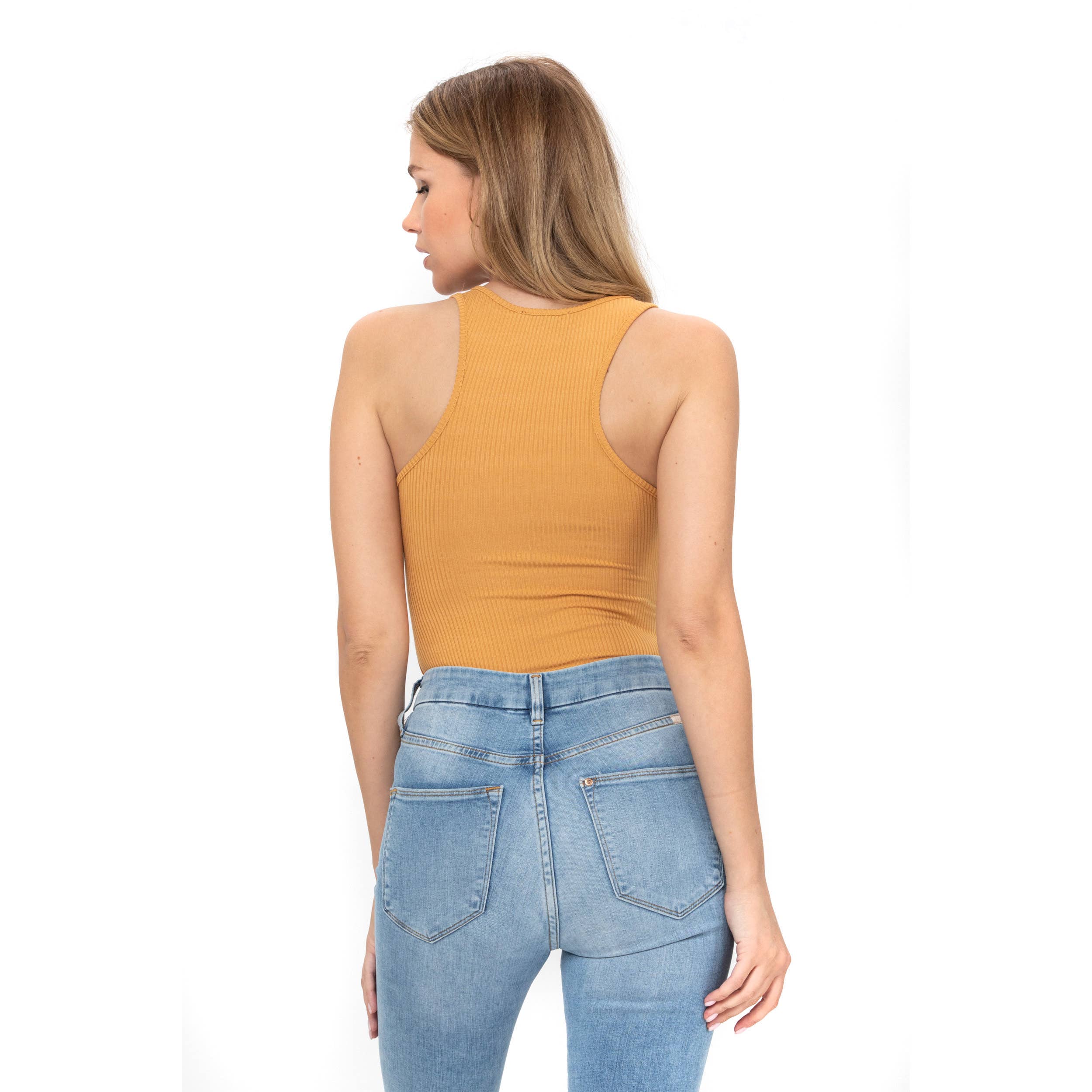 ROLYPOLY - Vendita all'ingrosso Body - Donna - Senza maniche Sexy Scoop Neck Canotta Pulsante Giù Body8