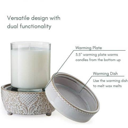 Starlight Wholesale LLC. - Wholesale Fragrance Warmer - Vintage White 2-In-1 Classic Fragrance Warmer