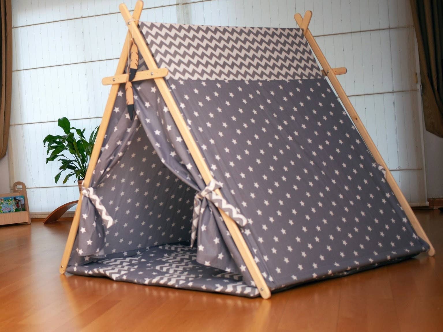 kidodido - Wholesale Tent - Kids - Kids Teepee, XL Size Indoor Teepee Tent, Tent and Playmat0