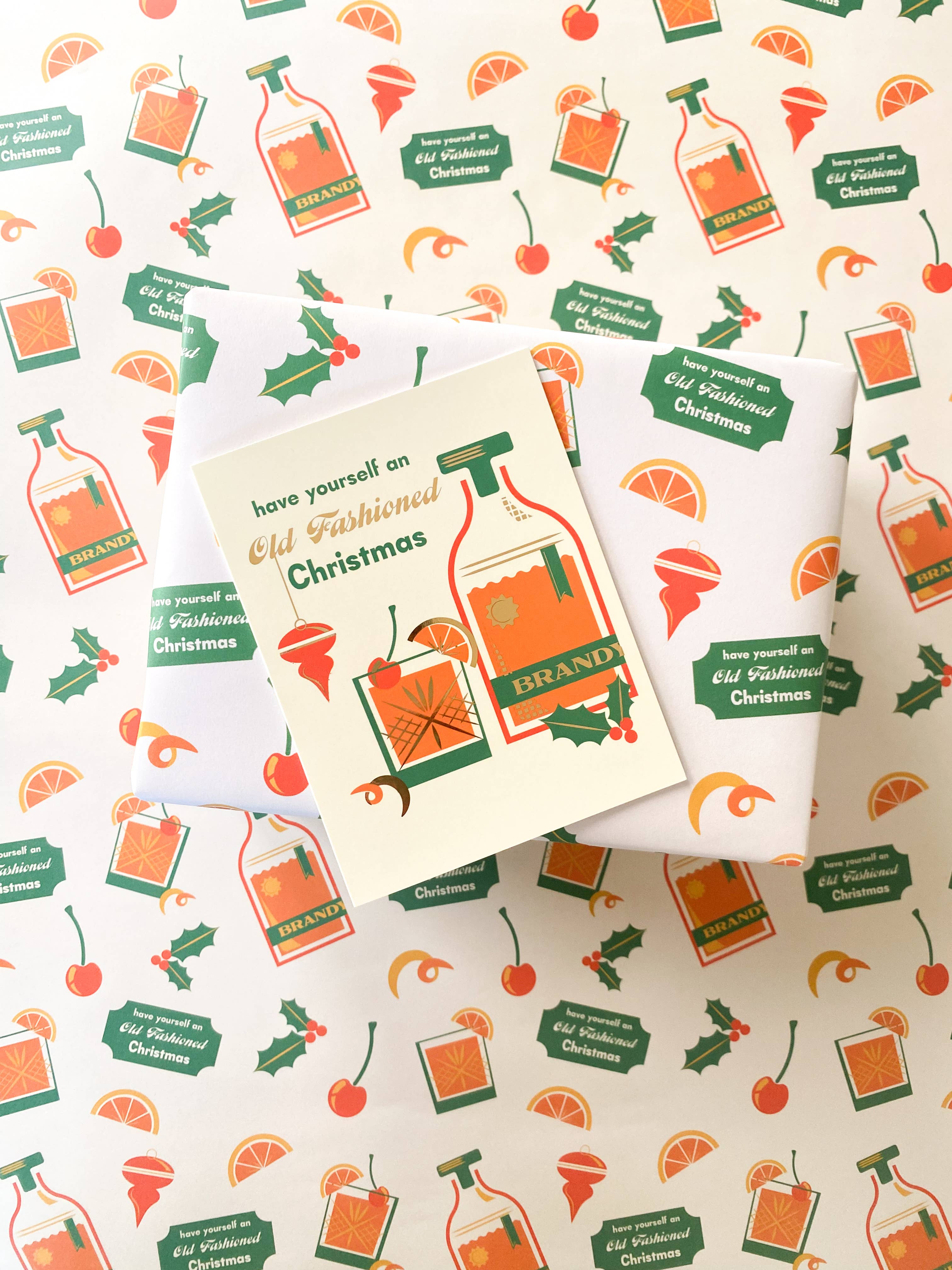 Bottlebrush Graphics - Wholesale Flat Wrap - NEW Old Fashioned Christmas holiday wrapping paper sheets! 4