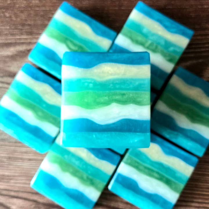 Pretty Soap Co. - Wholesale Bar Soap - Beach Retreat Handcrafted Soap, Lemongrass and Ocean Scent2