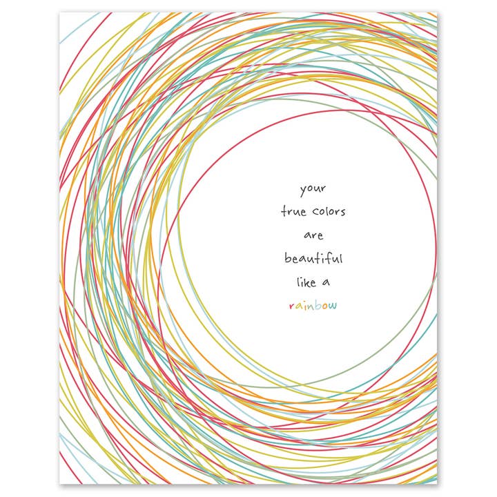 Lyrical Artworks - Wholesale Art Print - Cyndi Lauper | True Colors - song lyric wall art print