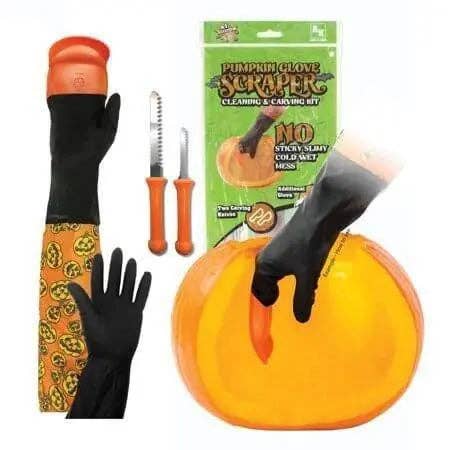 Party Expo, LLC - Wholesale Craft Tool - Pumpkin Glove Scraper Cleaning & Carving Kit - Adult (1 kit)0